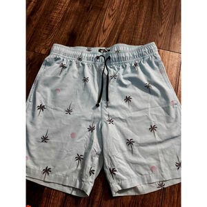 Billabong Sundays Layback 17” Trunks Brand New Sunset Palm Tree Pattern Small